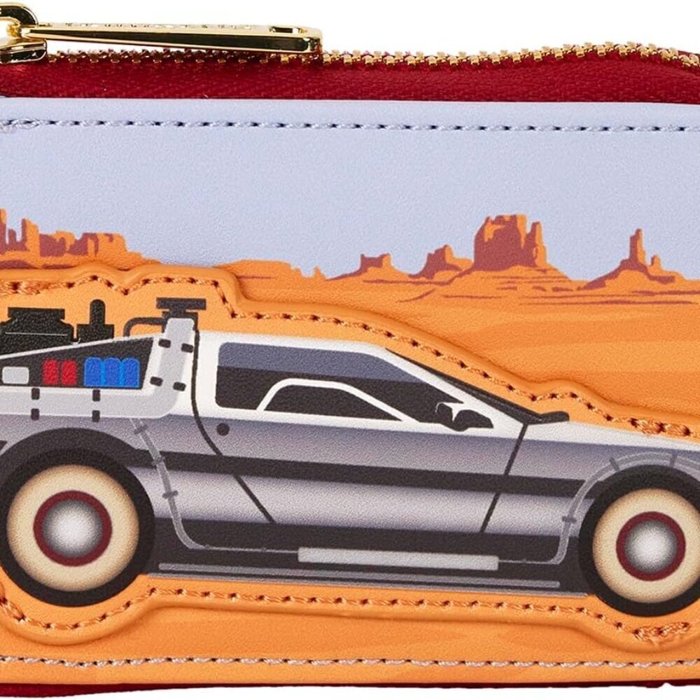 Back to The Future Accordion Wallet Vegan Faux Leather Multicolor Women
